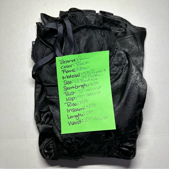 SHEIN Black Victorian Ruffle Romantic Goth Mini Dress in Women’s Size US Medium - Picture 8 of 8